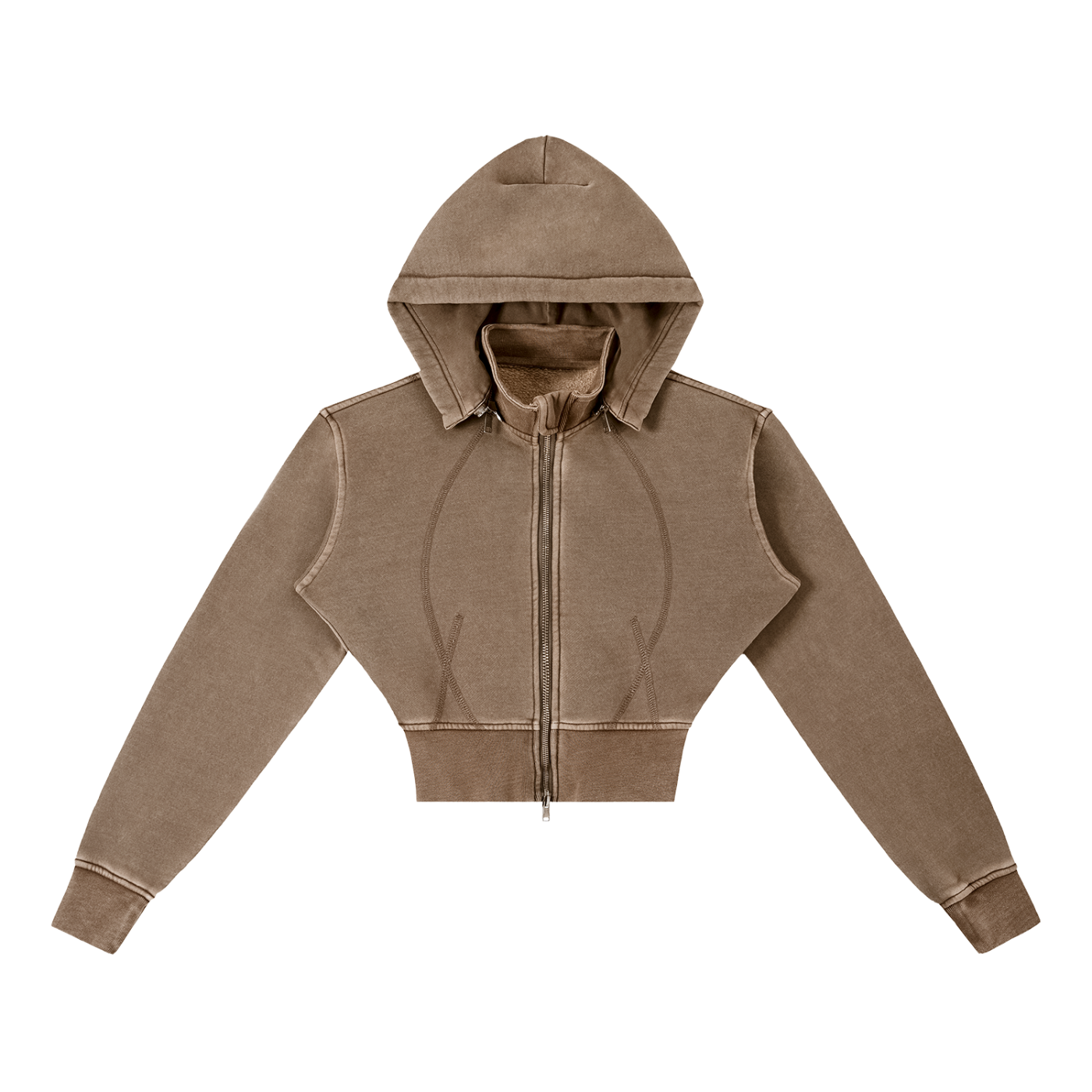 🔥The "Icon" Cropped Zip Hoodie | Vintage Patchwork Essential