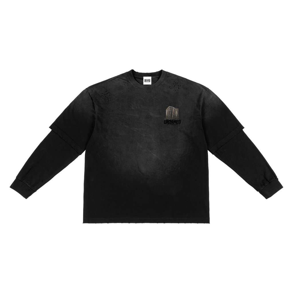 🔥Hand-Distressed Oversized Long Sleeve | 100% Heavyweight Cotton