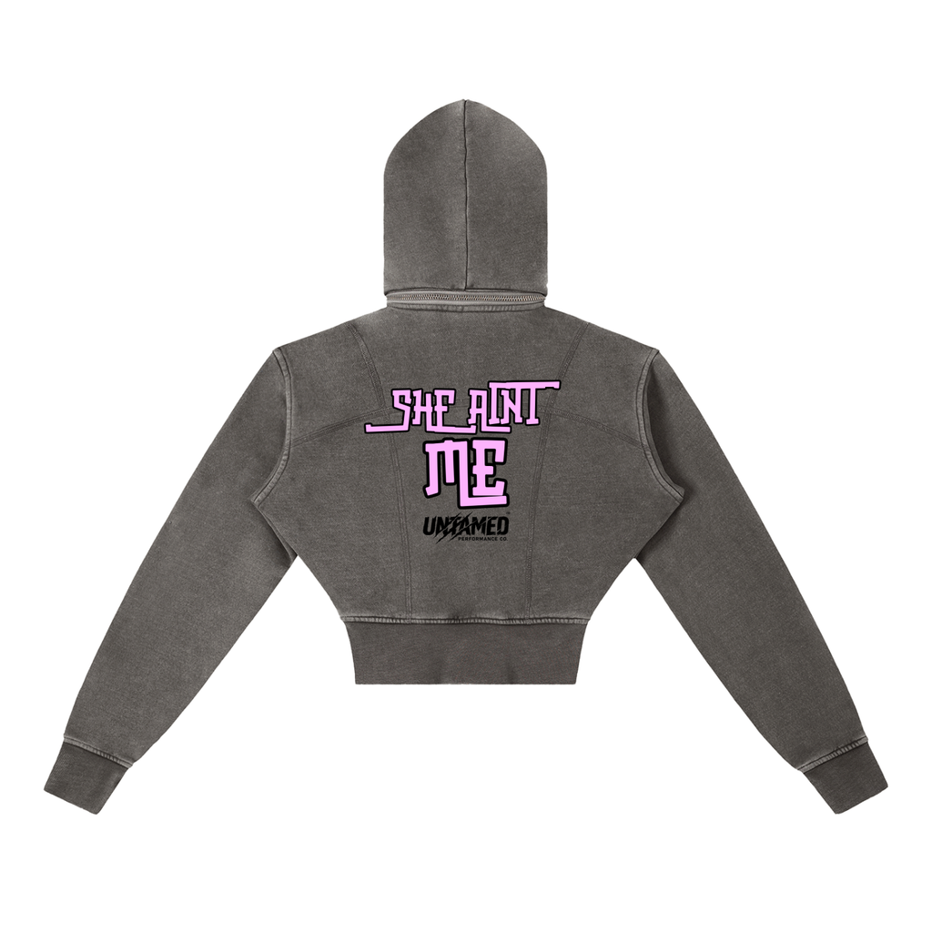 🔥The "Icon" Cropped Zip Hoodie | Vintage Patchwork Essential