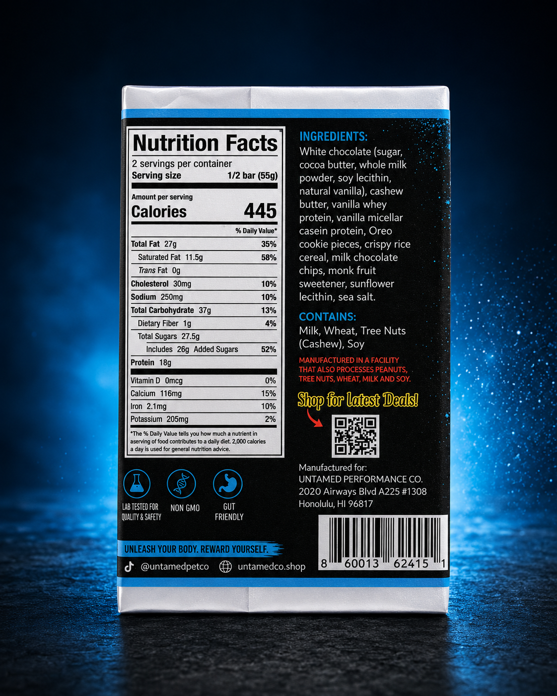 CREAMY COOKIES Filled Protein Bar 🍪💙