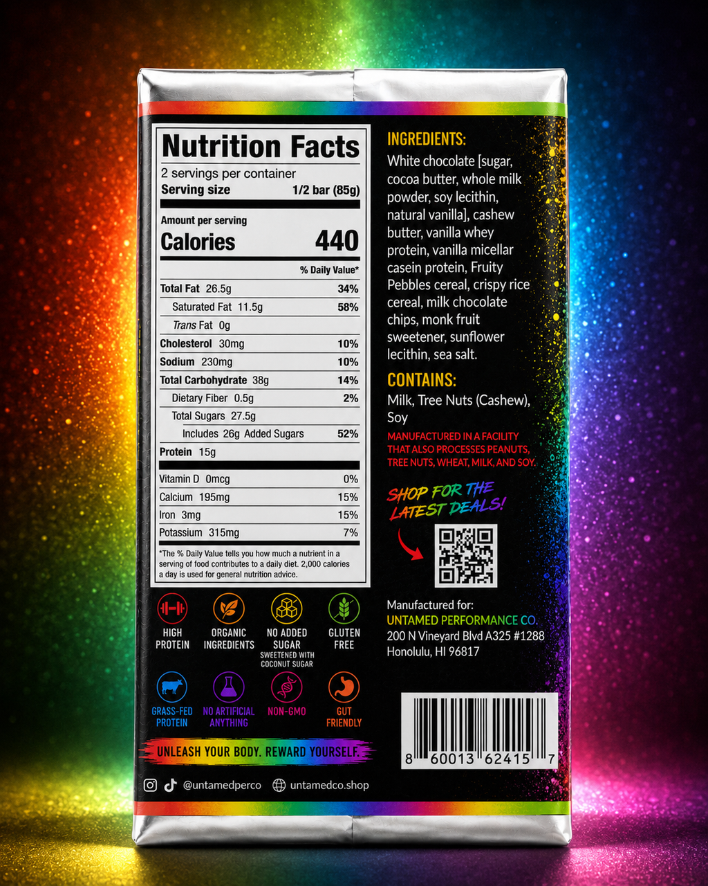 FRUITY CRUNCH Filled Protein Bar 🌈🔥
