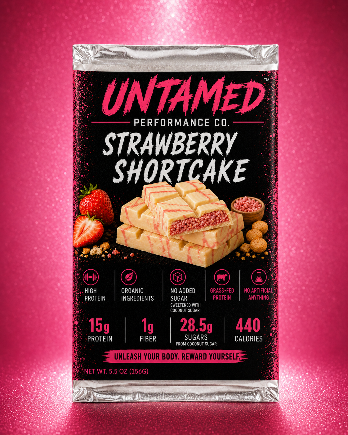 STRAWBERRY SHORTCAKE Filled Protein Bar 🍓💗