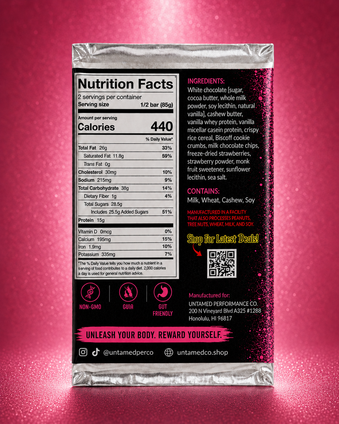 STRAWBERRY SHORTCAKE Filled Protein Bar 🍓💗