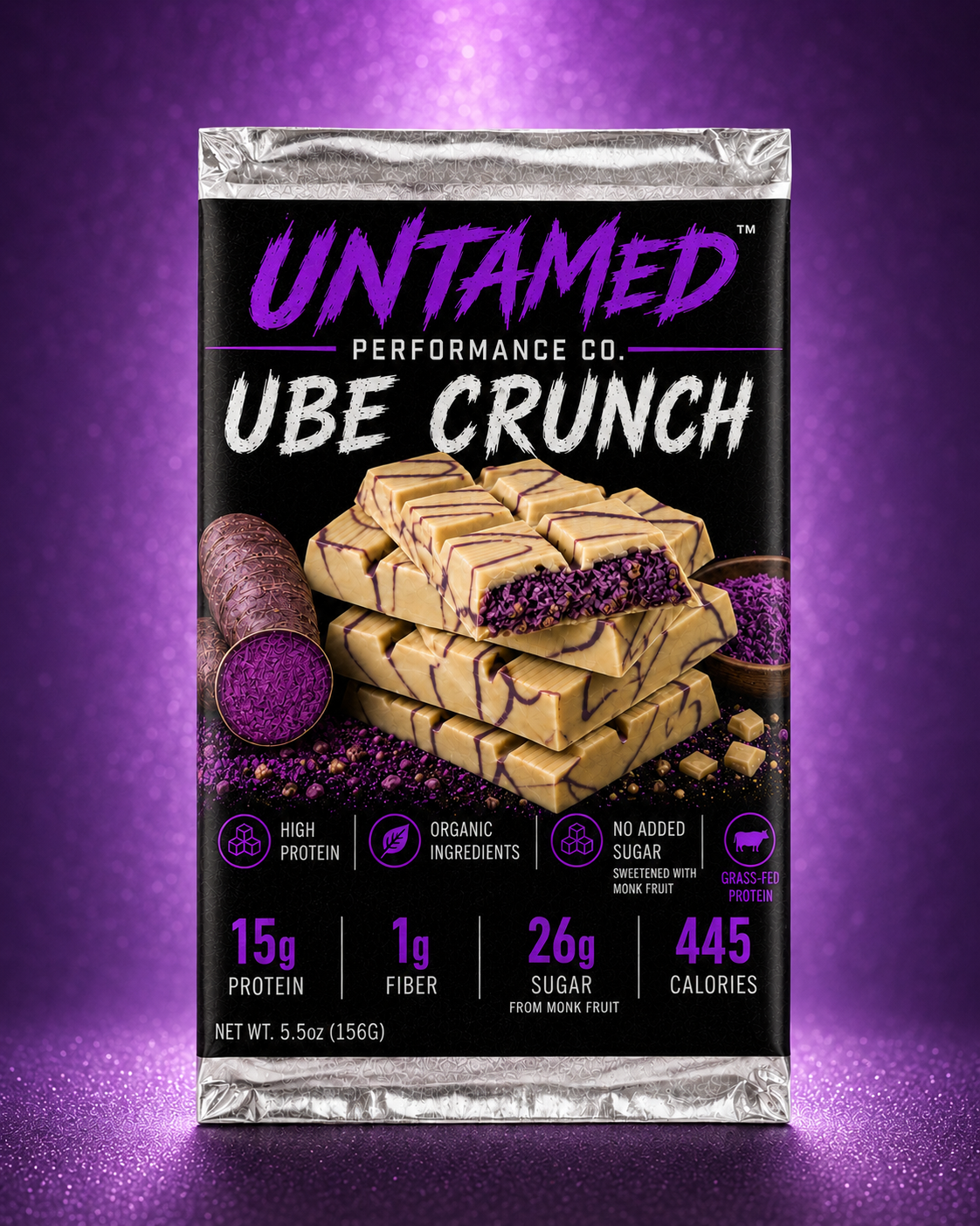 UBE CRUNCH Filled Protein Bar 💜🔥