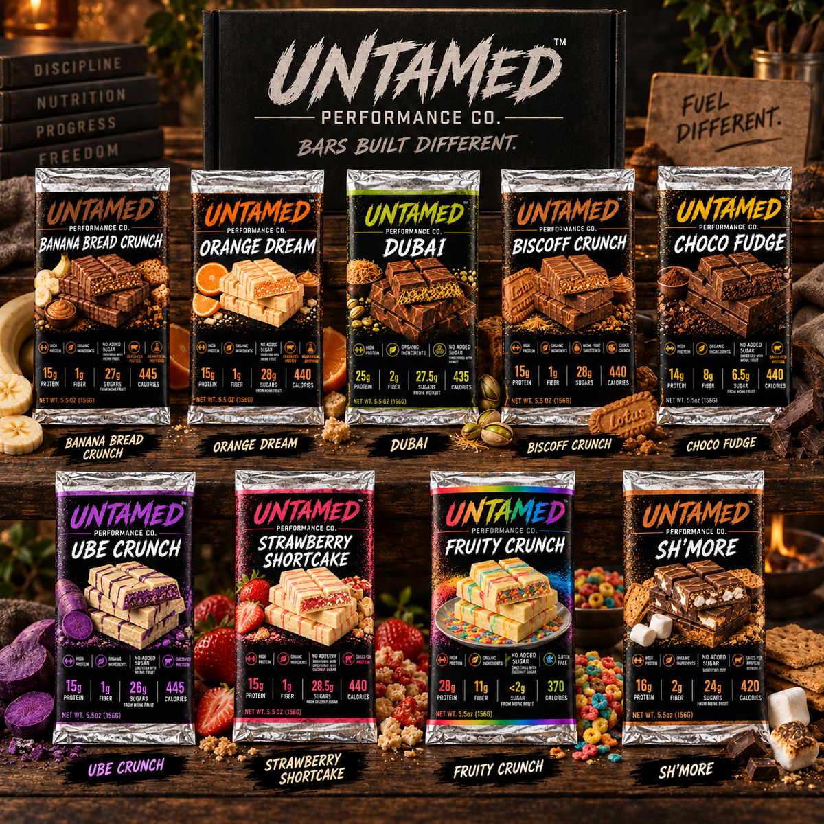 UNTAMED 3-Bar Protein Stack