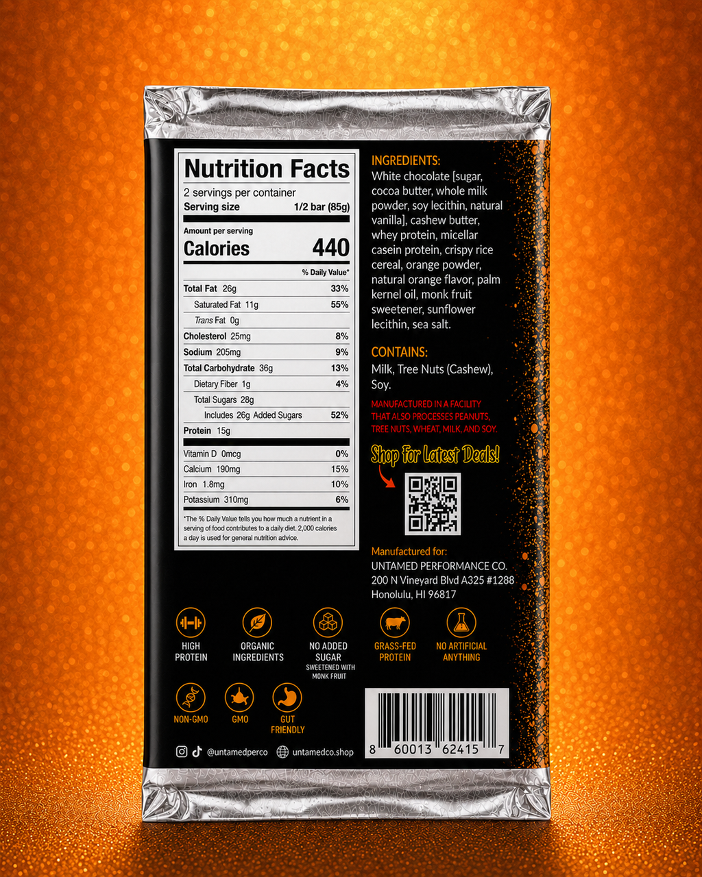 ORANGE DREAM Filled Protein Bar 🍊🔥