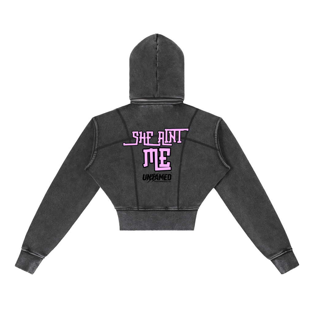 🔥The "Icon" Cropped Zip Hoodie | Vintage Patchwork Essential