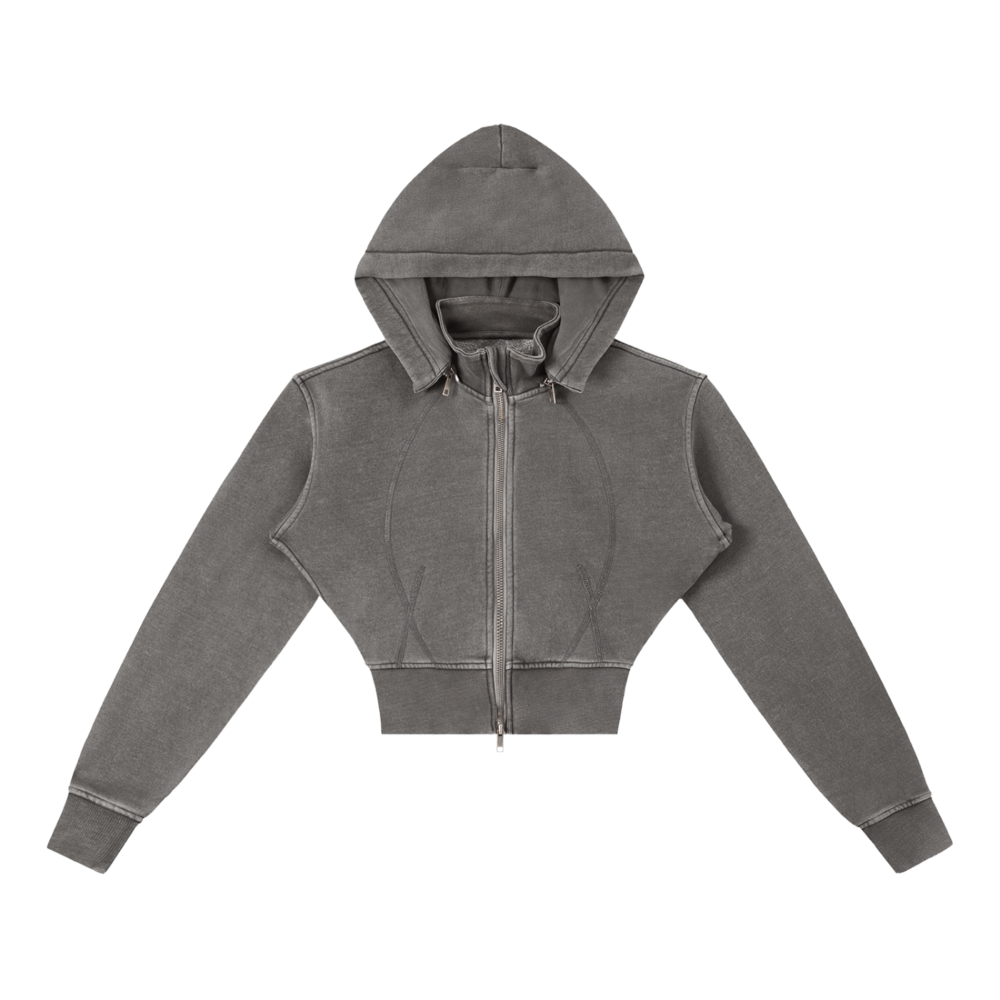 🔥The "Icon" Cropped Zip Hoodie | Vintage Patchwork Essential