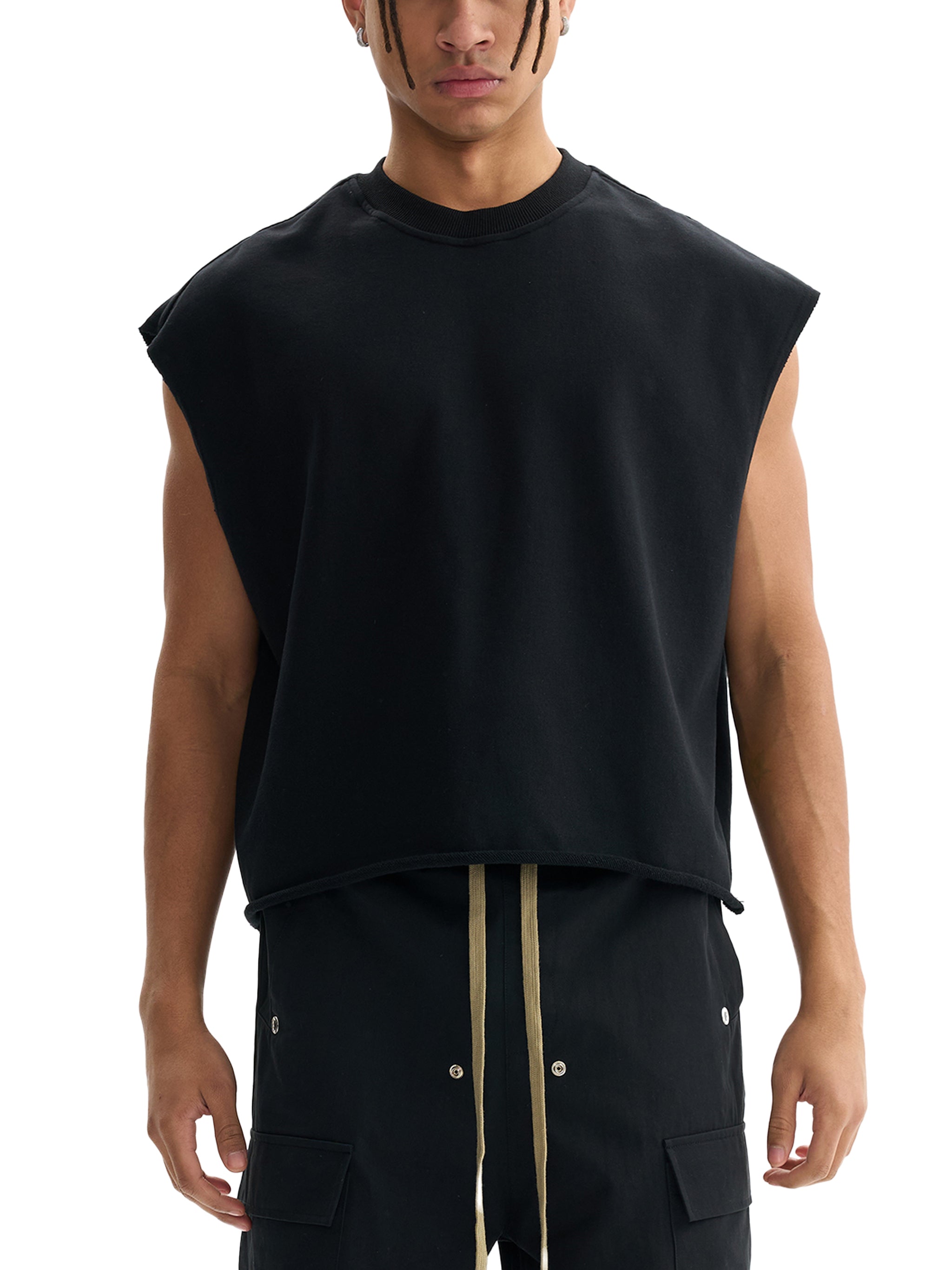 🔥The "Urban Muscle" Tank | Heavyweight Frayed Sleeveless Essential