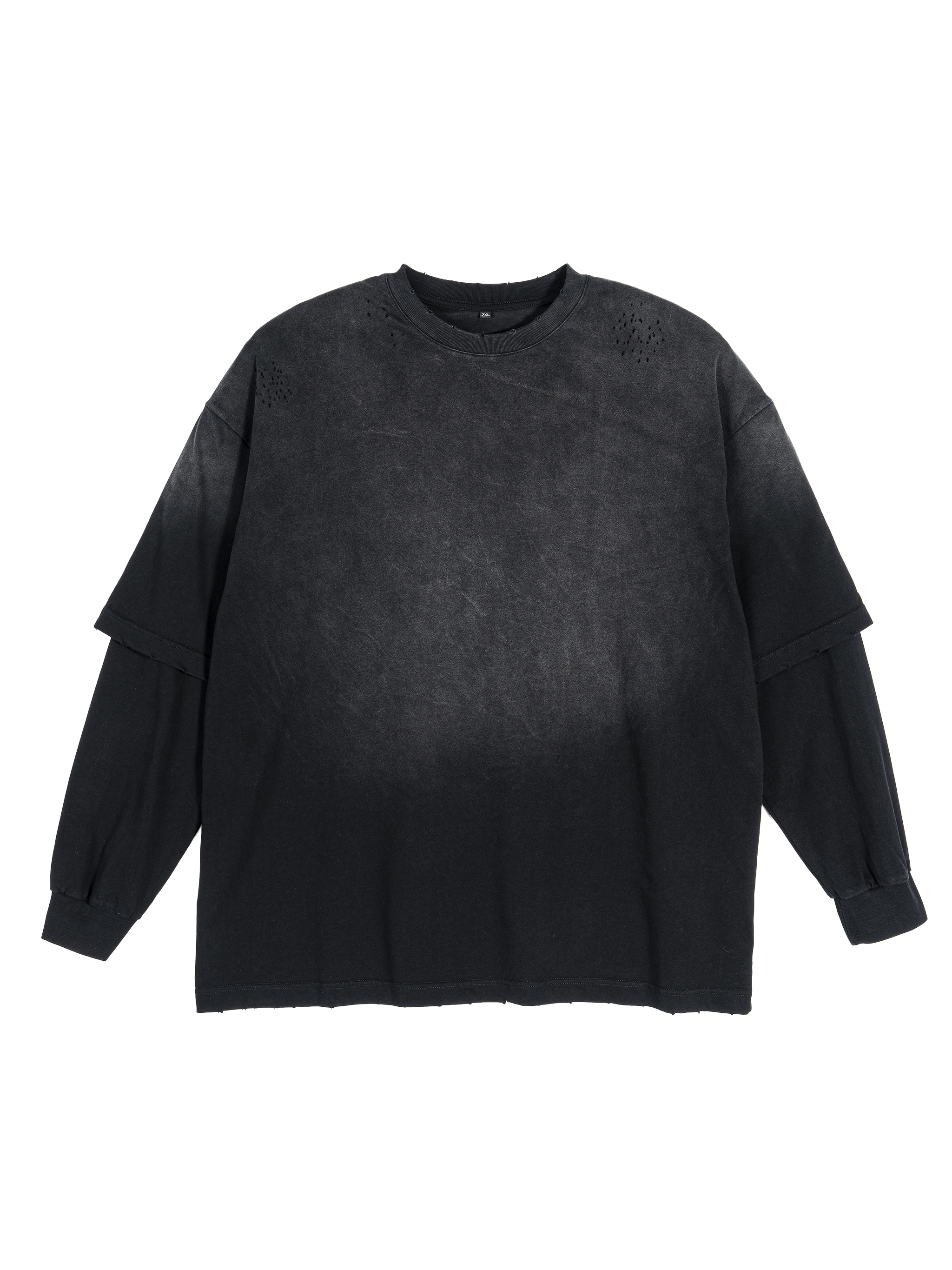 🔥Hand-Distressed Oversized Long Sleeve | 100% Heavyweight Cotton