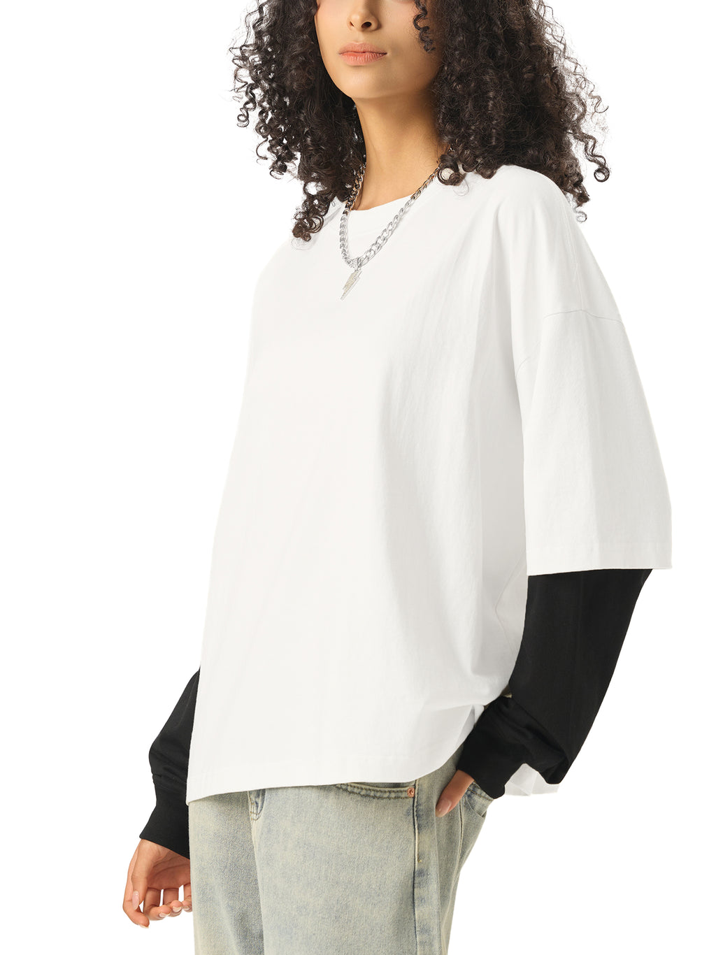 🔥Vintage Streetwear Patchwork Tee | Unisex Loose Fit Drop Shoulder