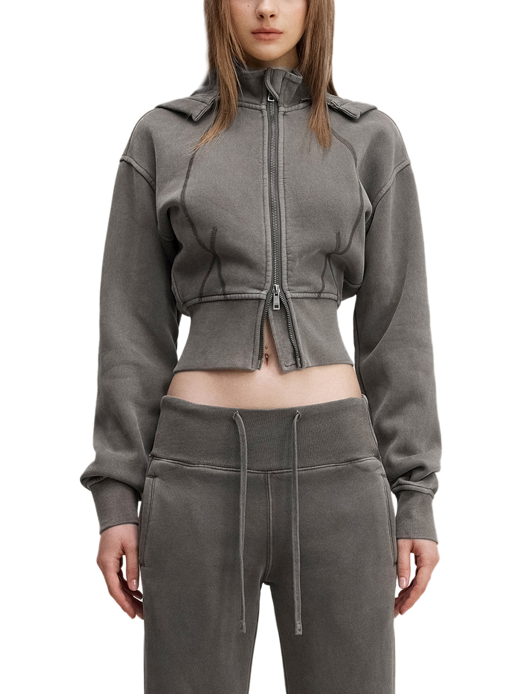 🔥The "Icon" Cropped Zip Hoodie | Vintage Patchwork Essential