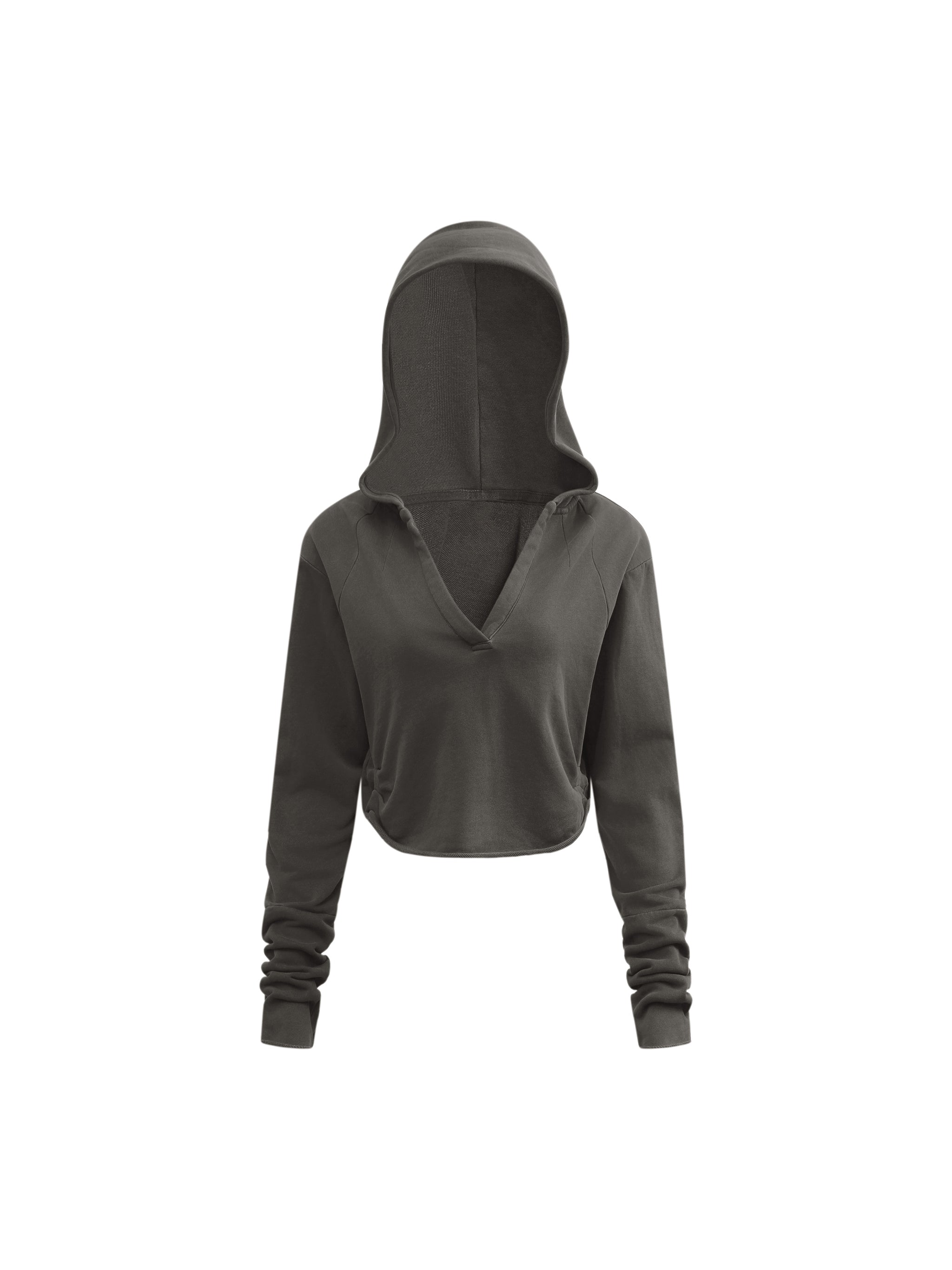 🔥Vintage Washed Bodycon Hoodie | Premium 9.4oz Pleated Crop